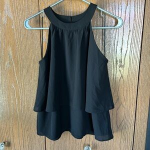 Paper Crane Flowy Black Tank